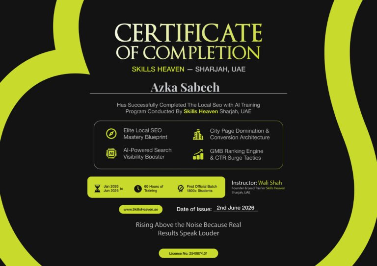 Local SEO Certificate